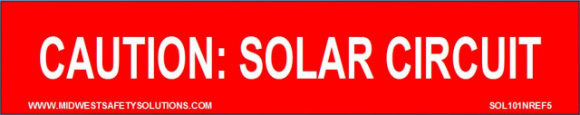 SOL101NR5 - 5" X 1" NON-REFLECTIVE VINYL LABEL